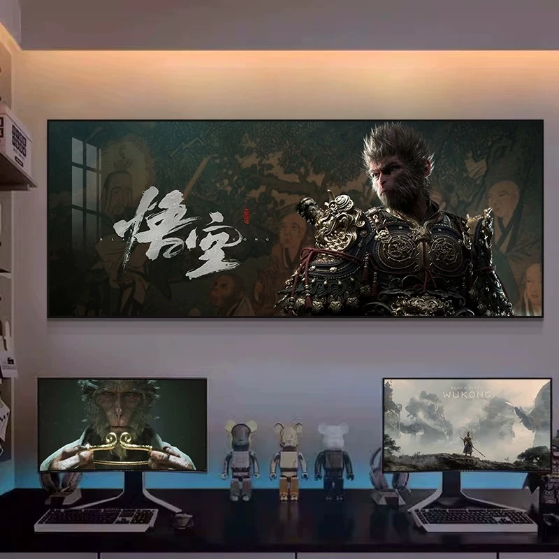 C49黑神话悟空挂画电竞房间氛围布置周边海报酒店床头装饰壁画