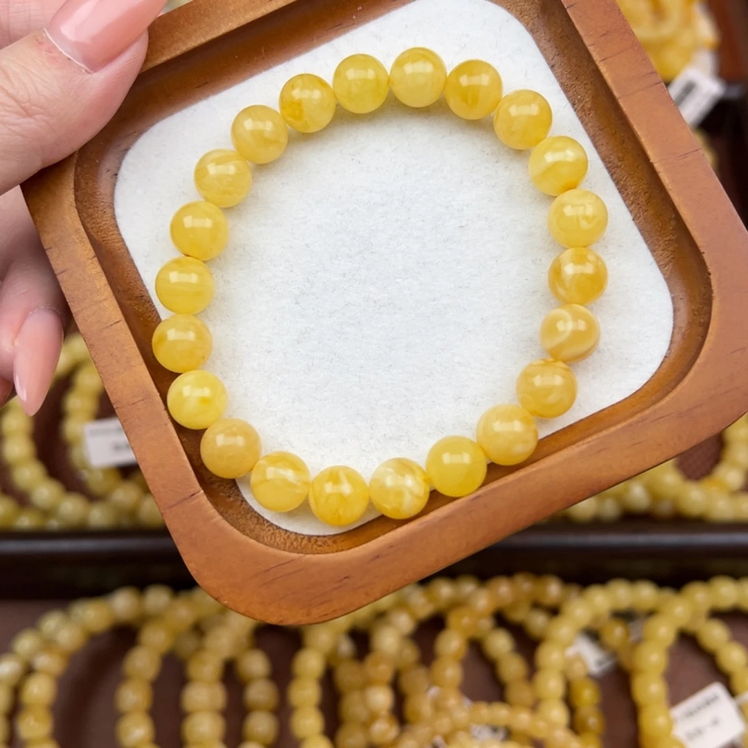 琥珀未镶嵌珠宝奇石瑕疵9mm