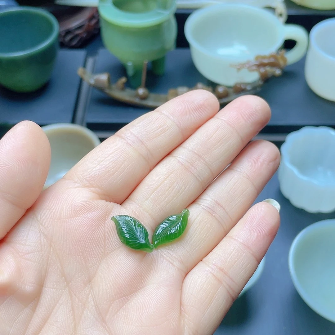 和田玉（碧玉）未镶嵌挂件不退换看清拍