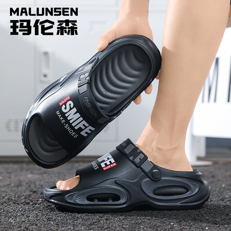 玛伦森男士凉鞋夏季厚底防滑时尚大码凉拖鞋两穿开车运动沙滩拖鞋