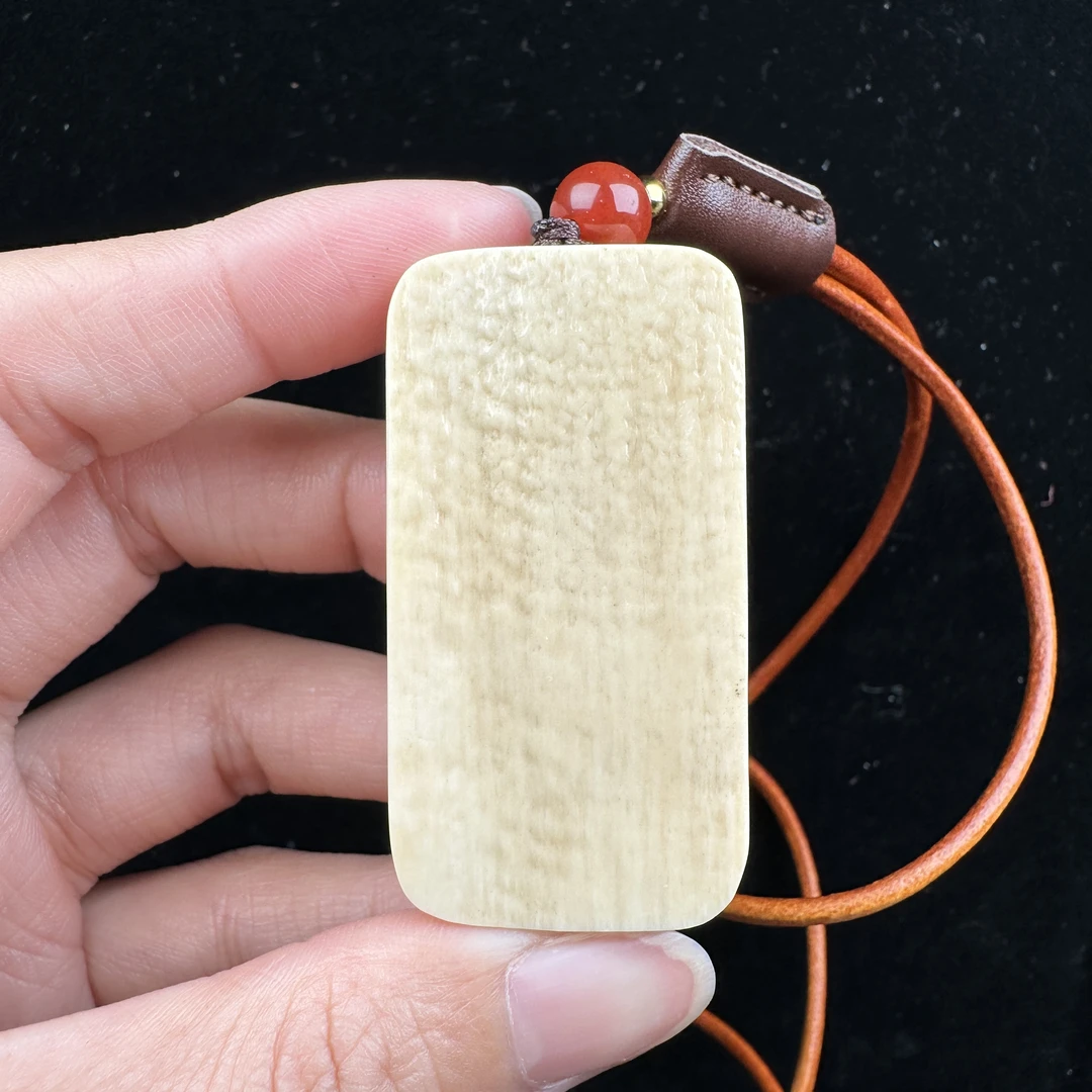 P2942天然猛犸牙 肥皂无事牌 26*13*50mm支持鉴定 假一罚四