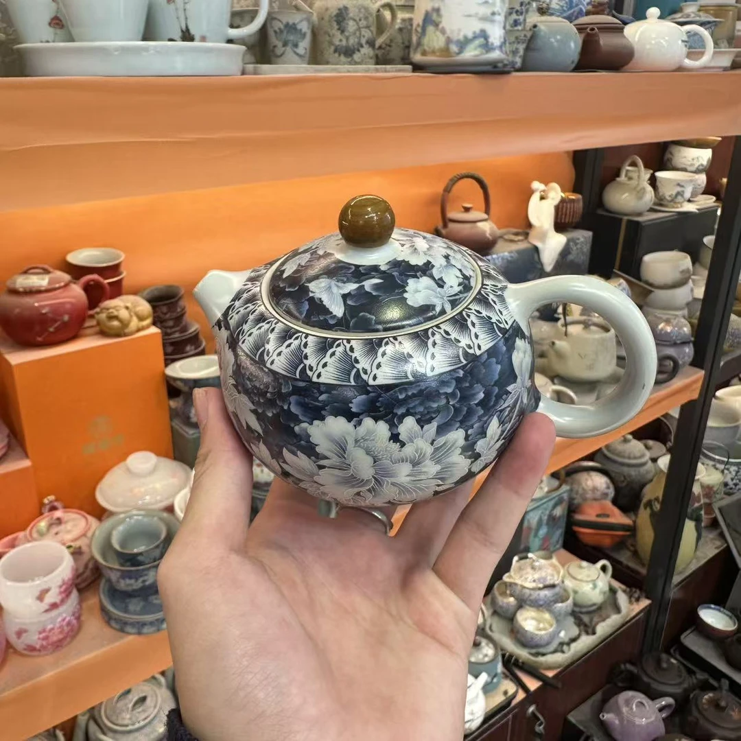 友名 复古青花西施壶-0067