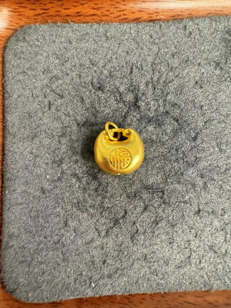 足金999 古法工艺胖福吊坠