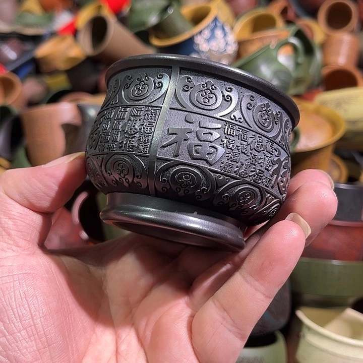 紫砂茶杯全手工紫砂主人杯