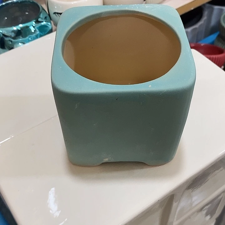 摆件陶盆有孔 微瑕介意勿拍