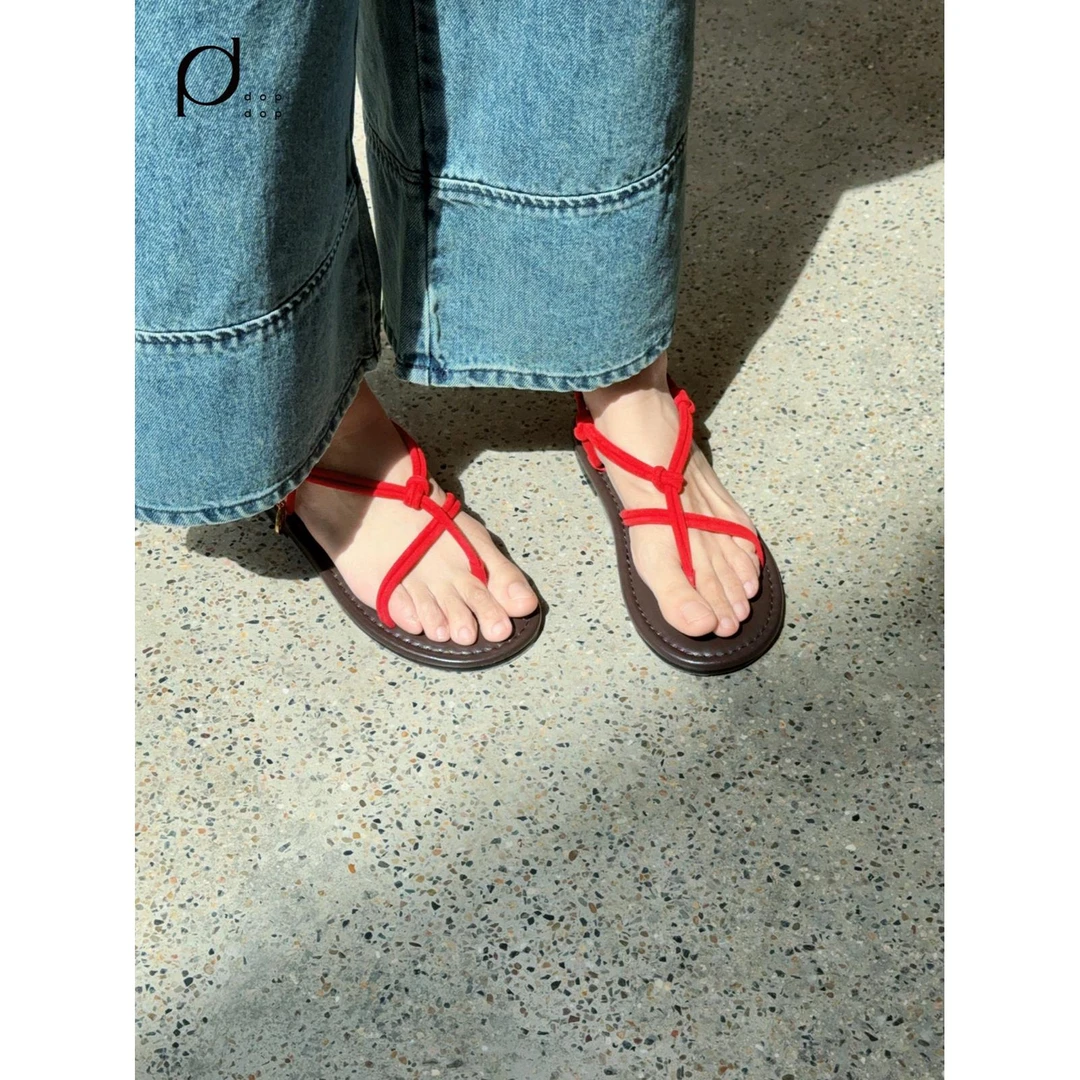 FAFAMOON2025春夏绳带人字凉拖罗马凉鞋女1480dopdop买手店