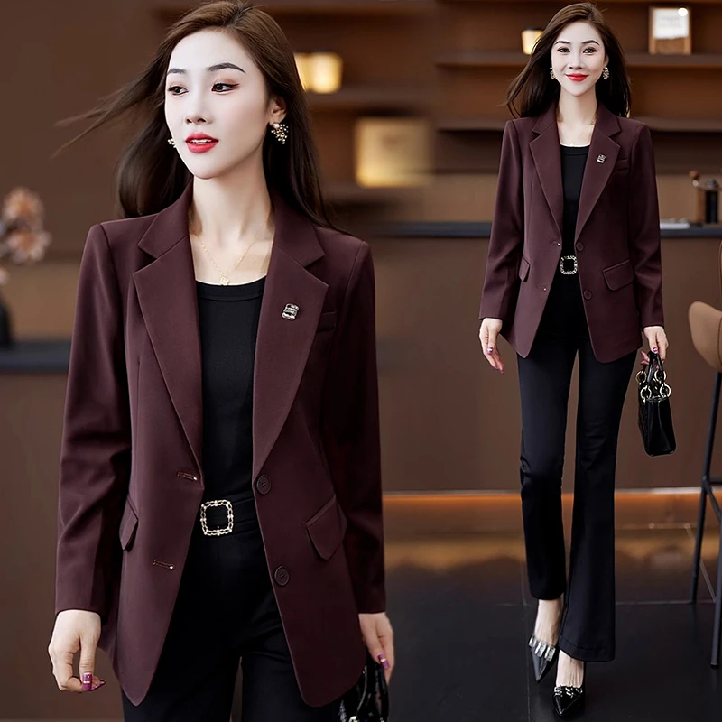 轻职风韩版小个子薄款西装短款外套女2025春秋新款修身型长袖西服