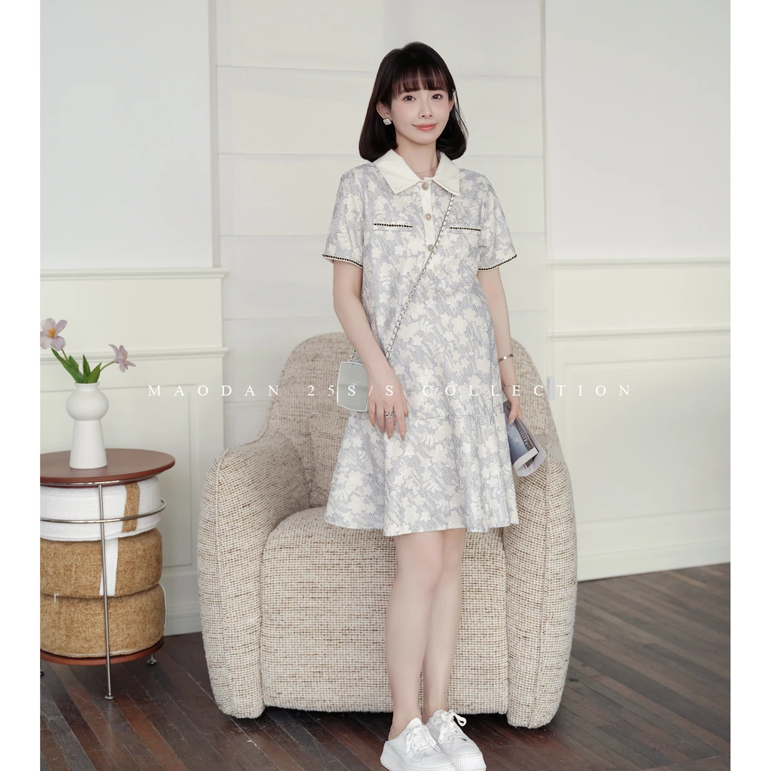 maodan/猫单【巴黎香露】孕妇装2025新款夏装可哺乳连衣裙洋气小香.
