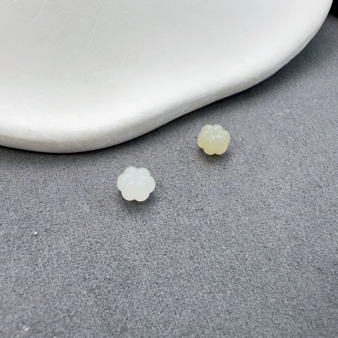 和田白玉南瓜珠配件多样性发一