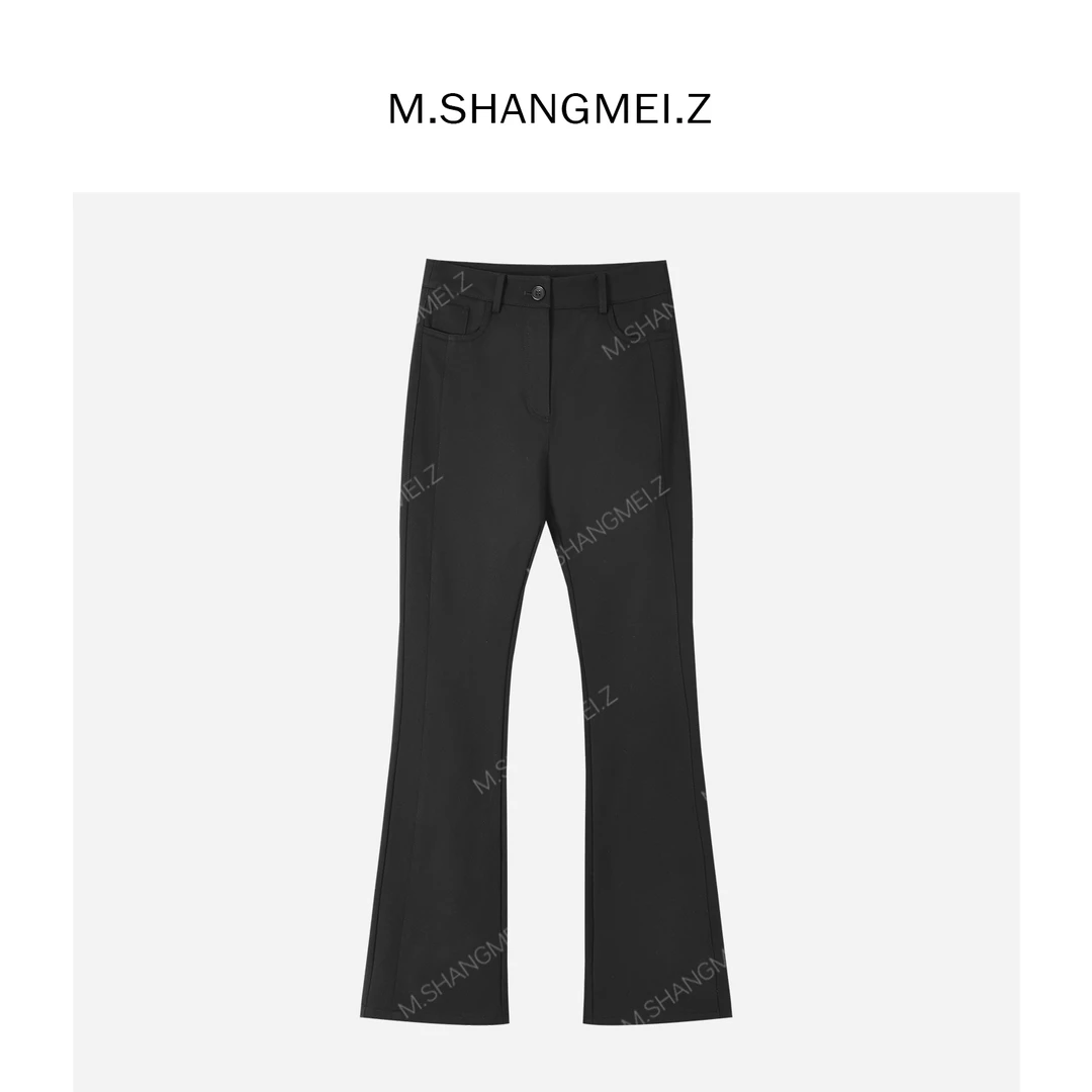 M.SHANGMEI.Z/沐熙【黑糖姜茶】美大哥显瘦弹力微喇叭羽绒裤X103112