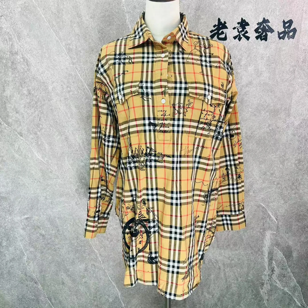 99新 BURBERRY/博柏利 海囤Q/巴宝莉上衣/uk12码/hm177216