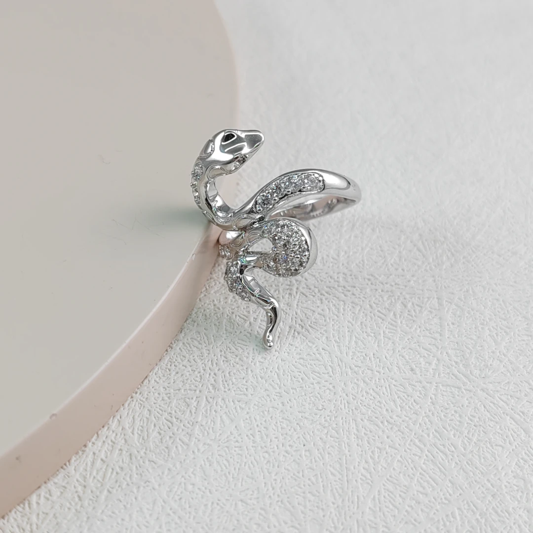 XUPING/旭平首饰 合金合成锆石戒指 新年时尚小蛇GDJ CN0250131A7