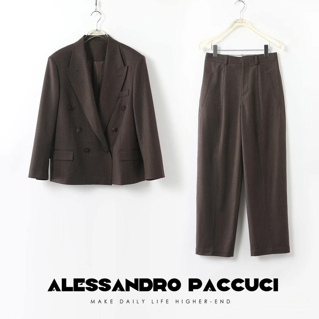 【孤品不退换】24402X 高支美利奴百分百羊毛 经典 百搭西装女装