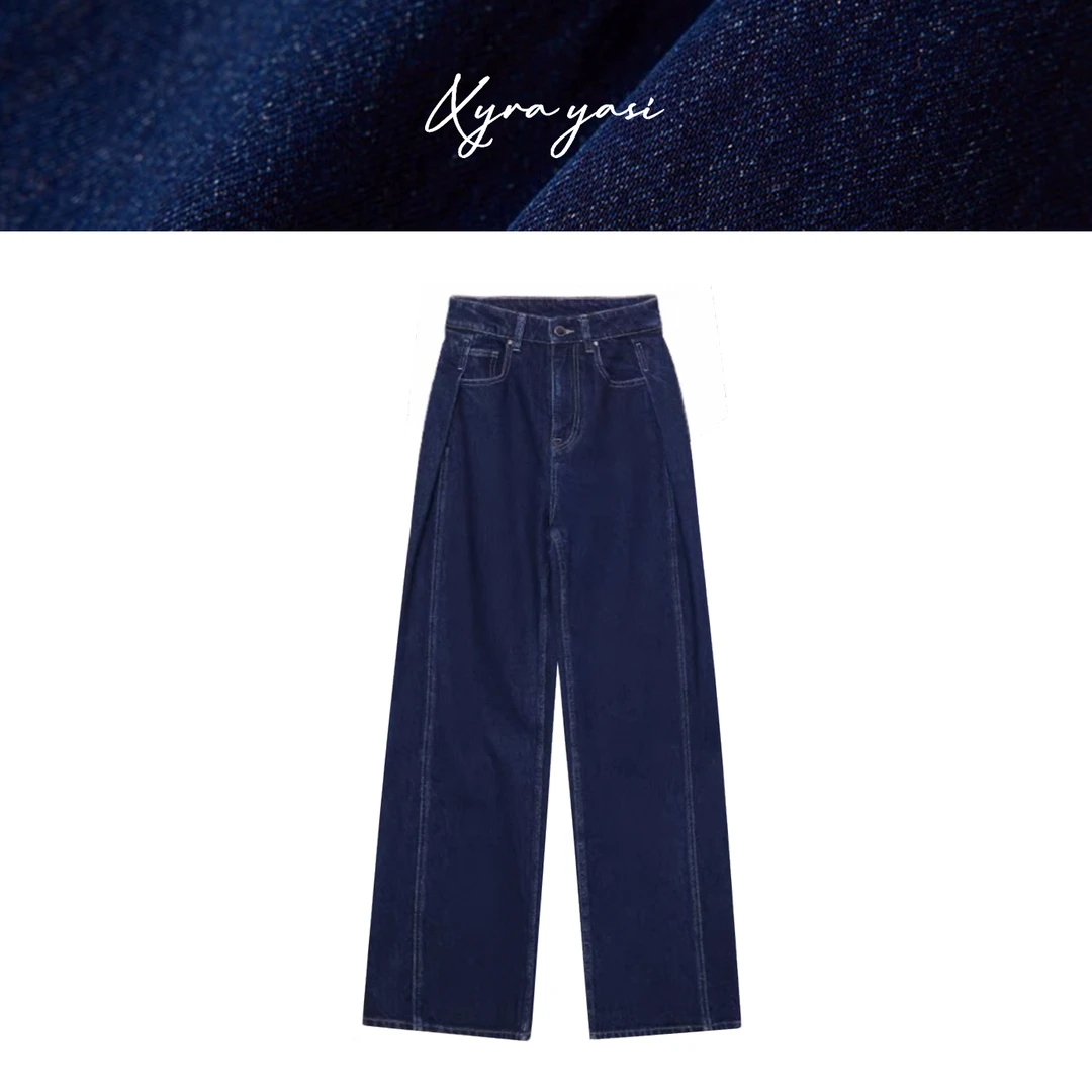 Xyra Yasi 秋冬老钱高级复古感显瘦百搭宽松水洗牛仔裤