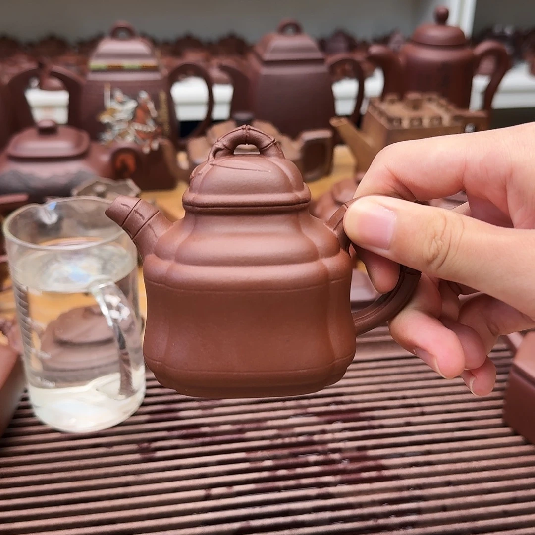 茶壶紫砂紫砂壶四方竹鼎180cc