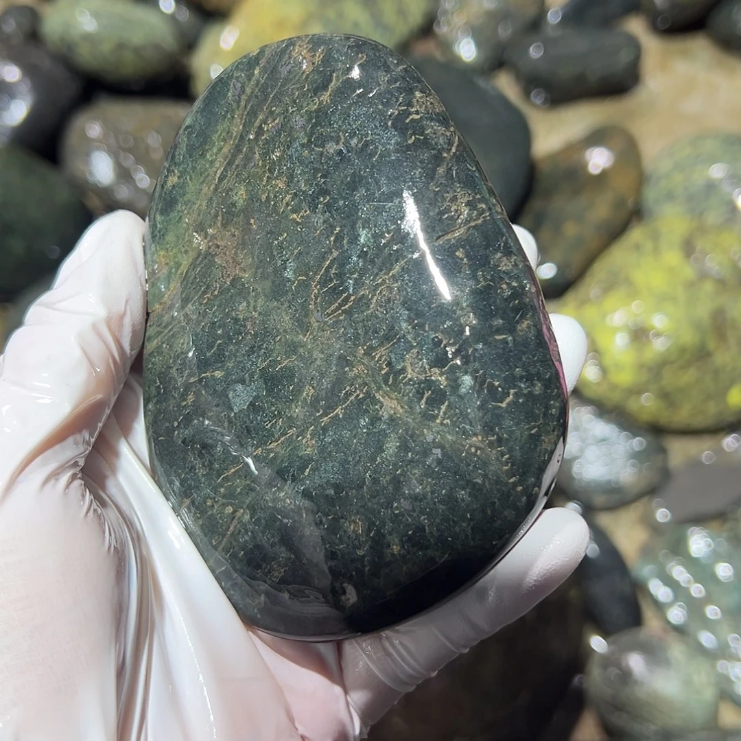 未镶嵌蛇纹石玉西藏藏玉药王石用****3