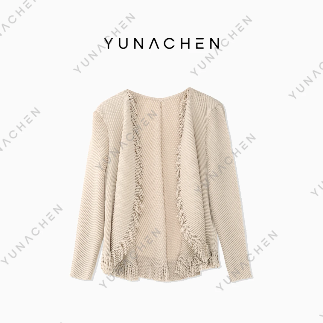 【挽风】 C2时尚气质轻奢长袖百搭款针织梭织外套354-Q1272