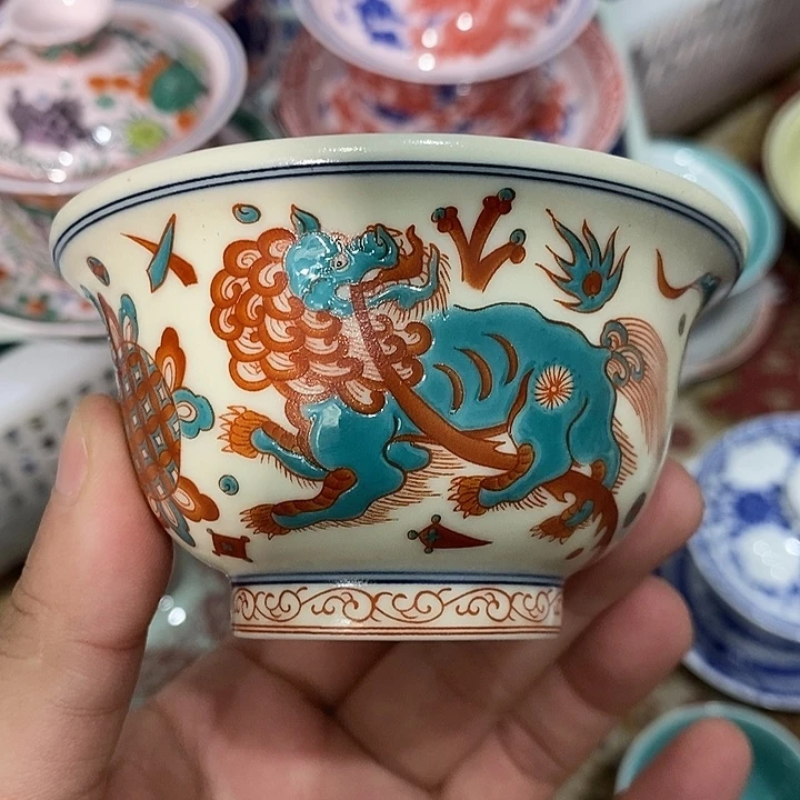 摆件陶景德镇陶瓷主人杯13344