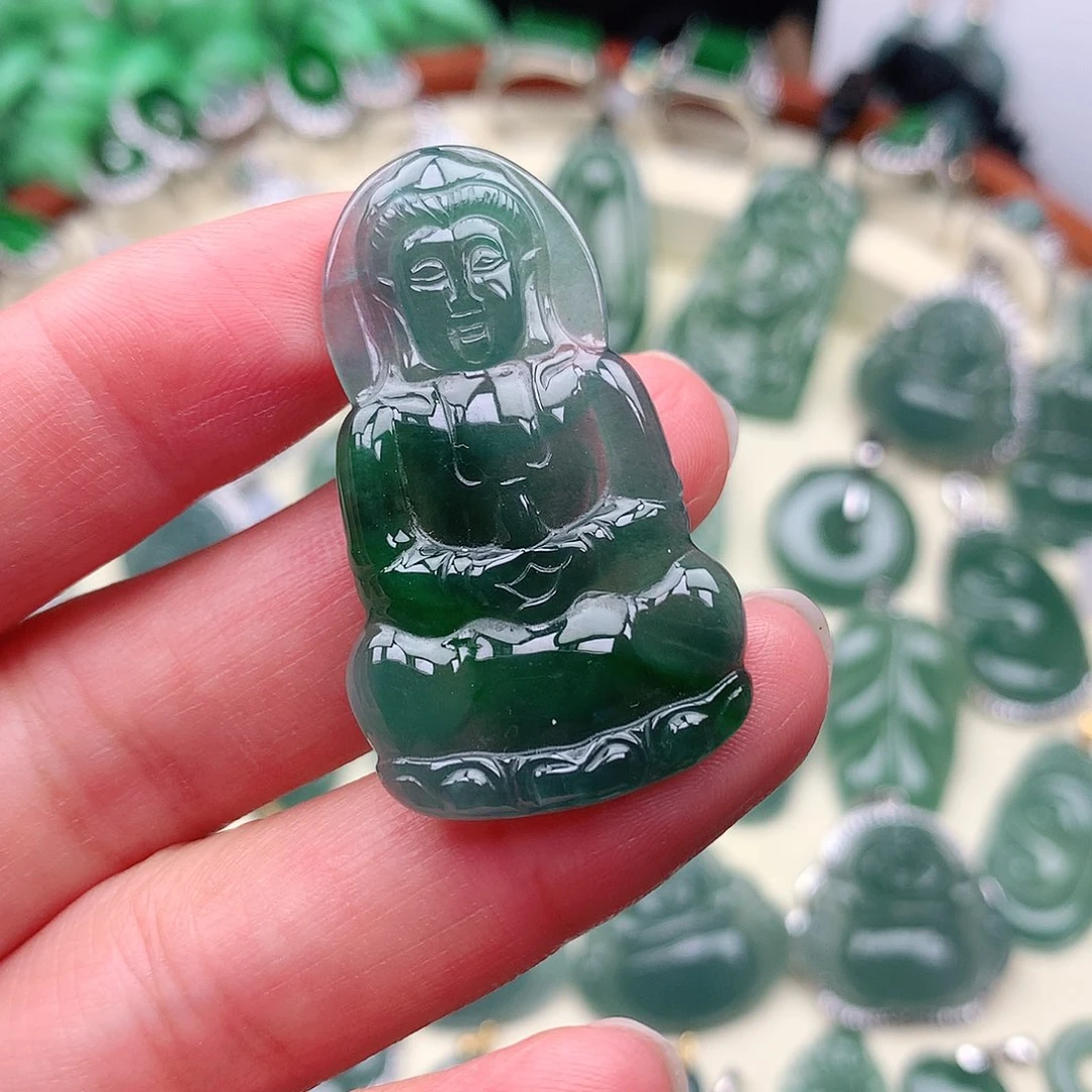 翡翠未镶嵌项链吊坠