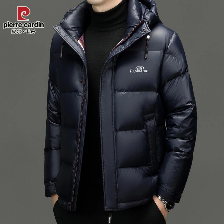 皮尔卡丹90绒子高充绒男士加厚羽绒服冬季面包服抗寒保暖潮牌外套