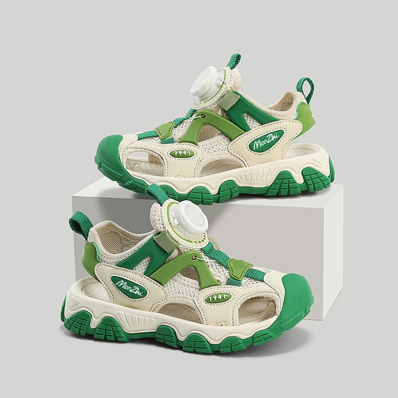 ABC 男童凉鞋2025新款夏季软底防滑儿童包头沙滩鞋男孩凉拖鞋大童