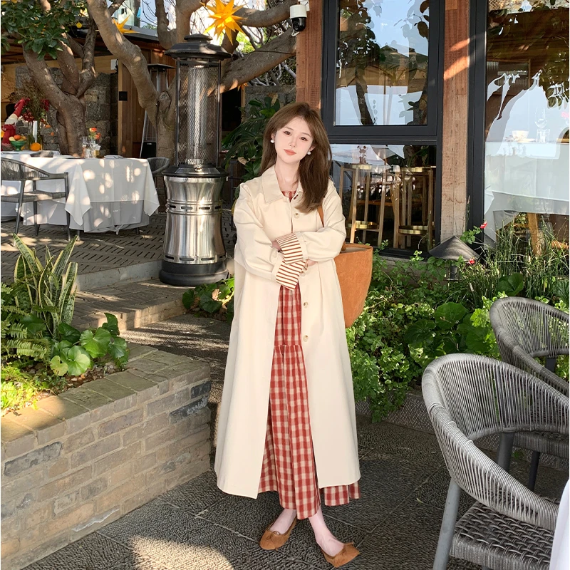 FUGUI RICH 小个子气质风衣女中长款法式韩版外套 26241F8752