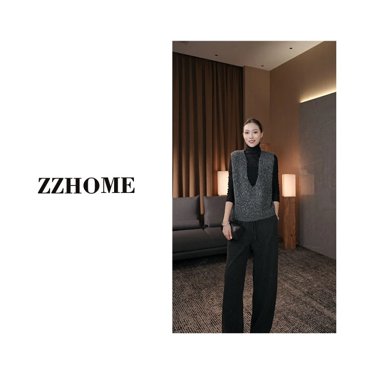 【ZOZO HOME】2“轻暖主义”系列羊·毛混纺V领套头针织马甲q170374p