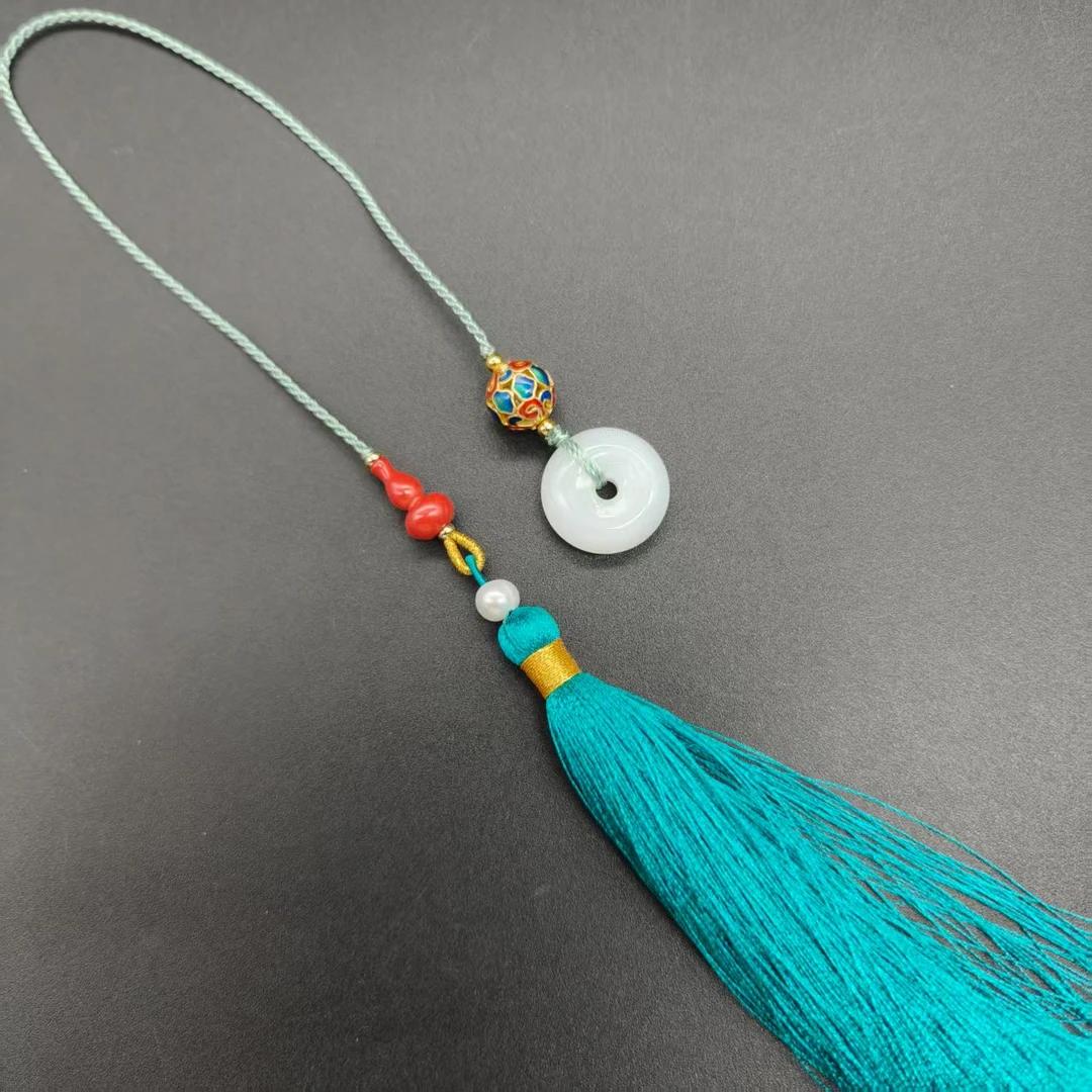 【东方甄品】翡翠手编绳押襟