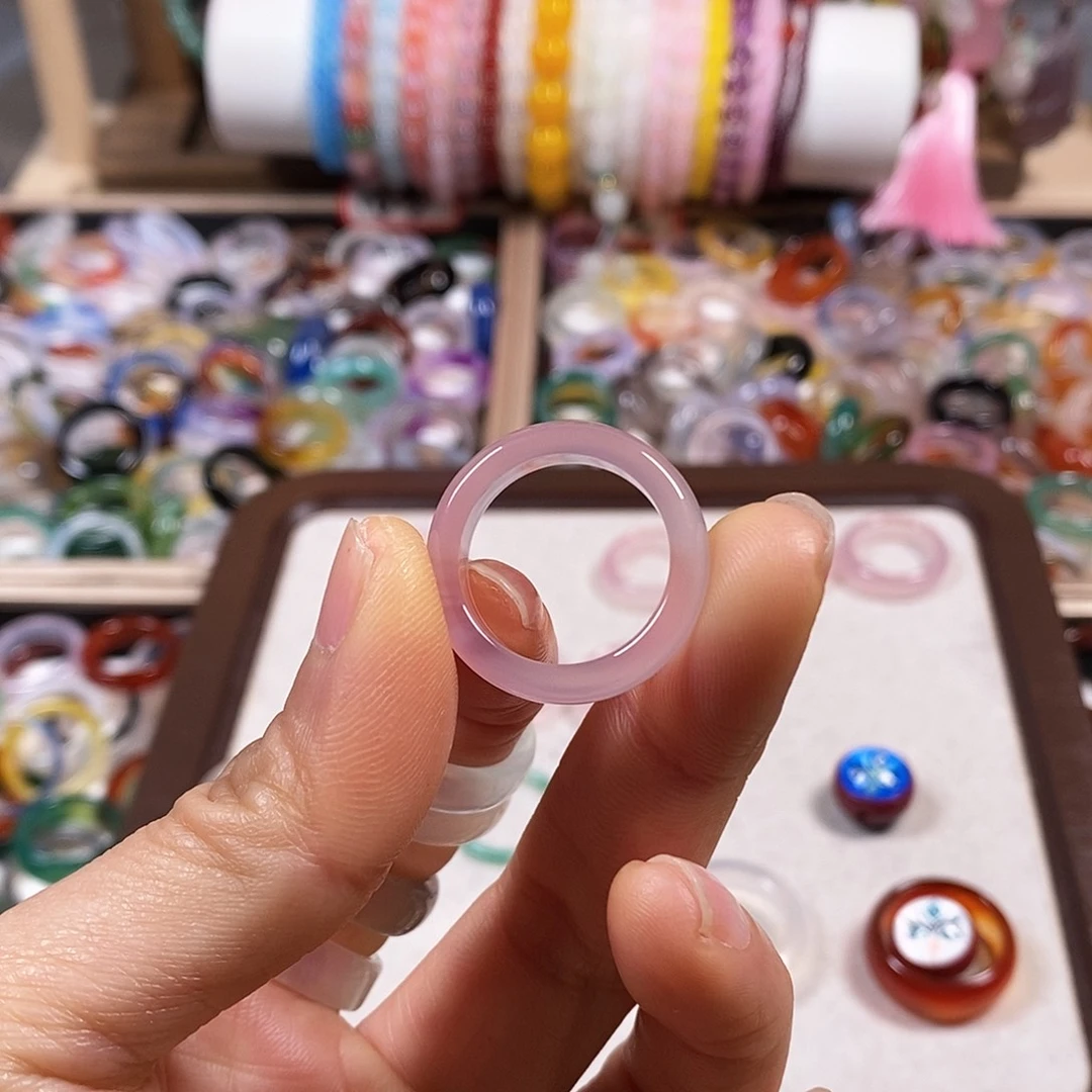 玛瑙/玉髓戒指未镶嵌?*