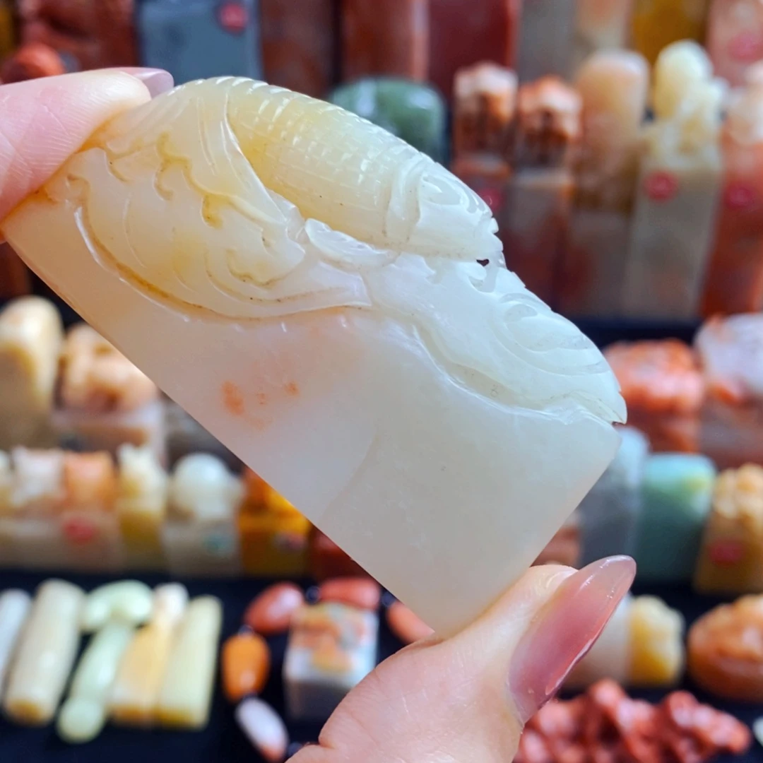 巴林石印石手工篆刻