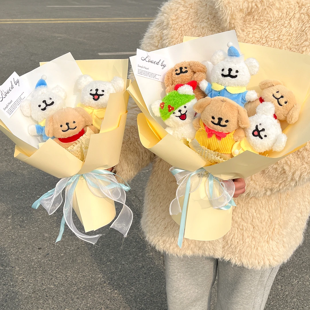 可爱线条小狗花束成品初音未来kitty卡通实用礼品生日礼物送女生