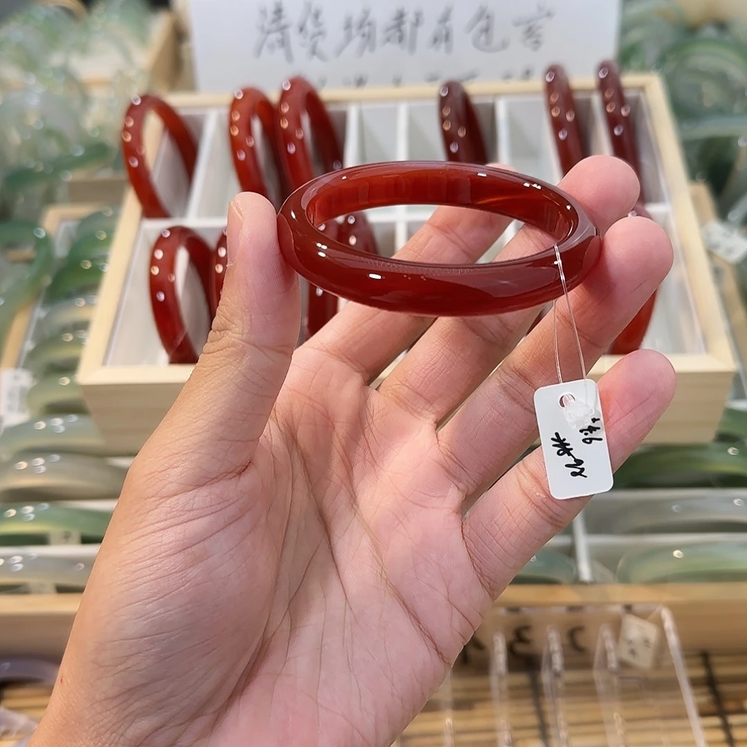 玛瑙/玉髓未镶嵌手镯圈口54.6