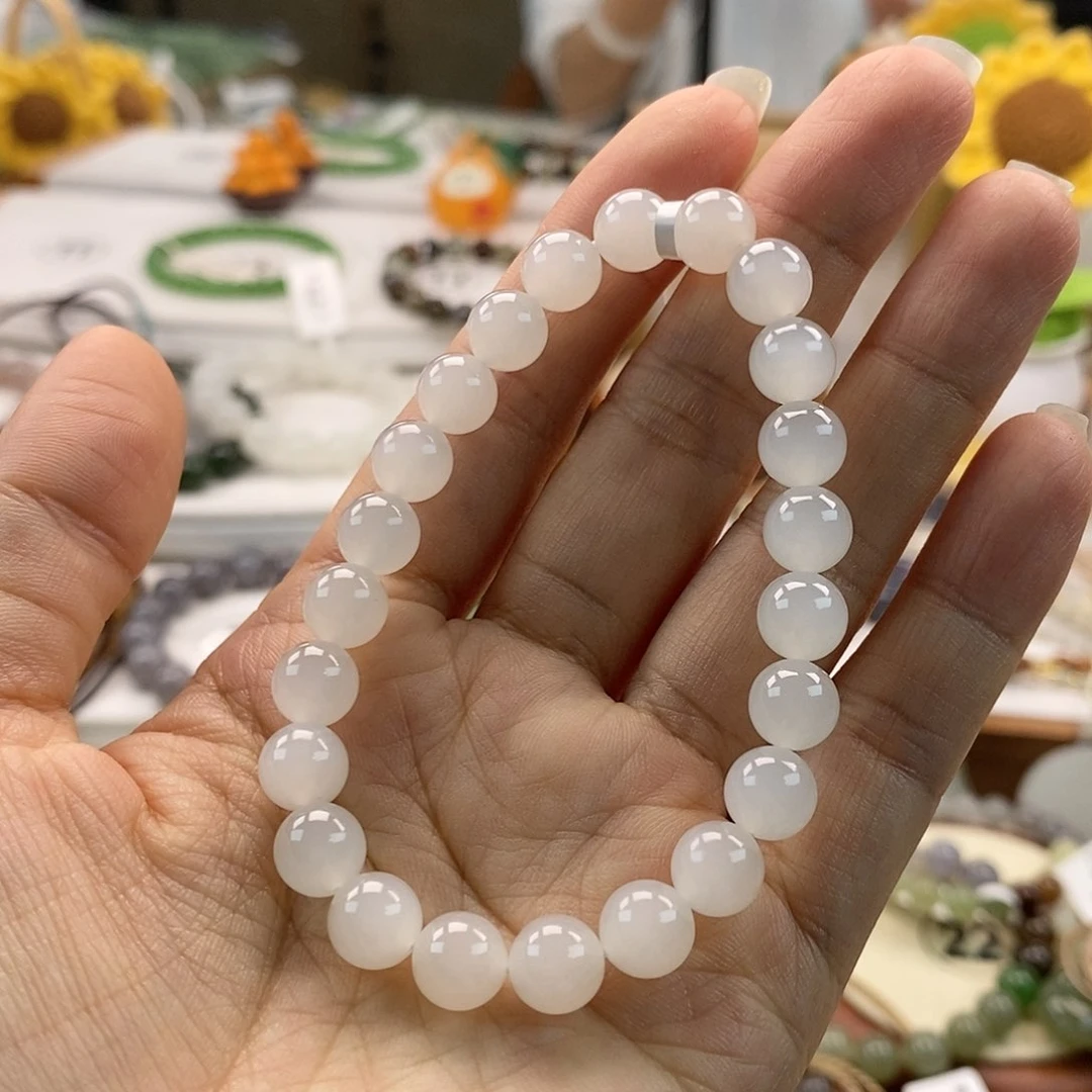 和田玉手串未镶嵌呓*