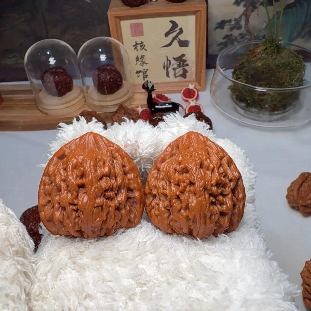 渡***尘文玩核桃吊坠40+虎头王