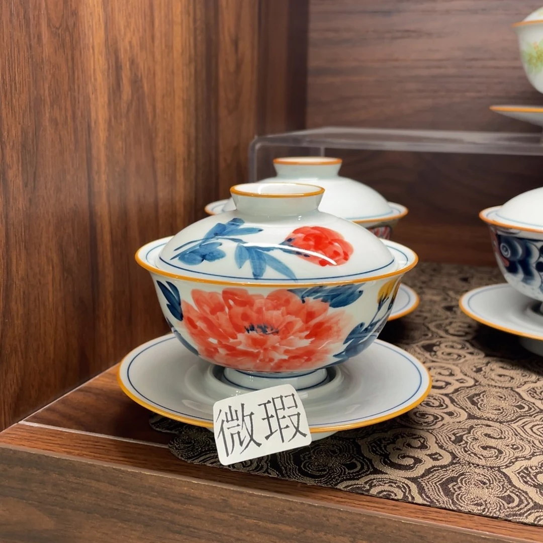 微瑕釉下彩纯手绘