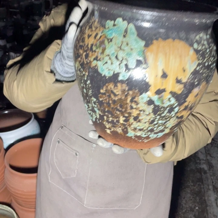 紫砂花盆口24高27正品正品