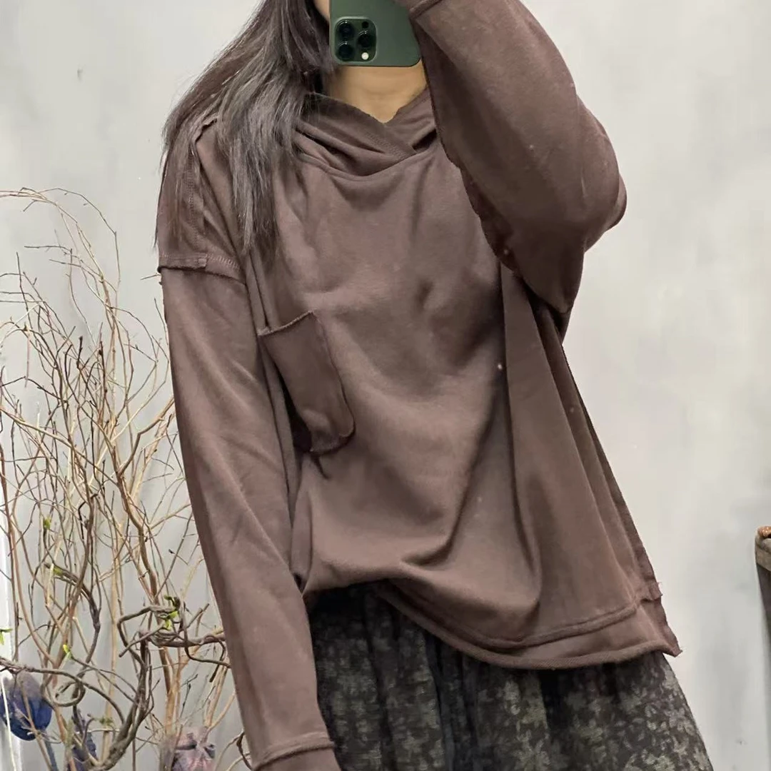 XY 8992 秋季新品毛圈连帽休闲百搭女士卫衣 胸围120长62