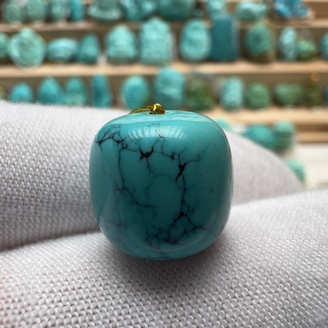 绿松石未镶嵌配饰12.5*11.9