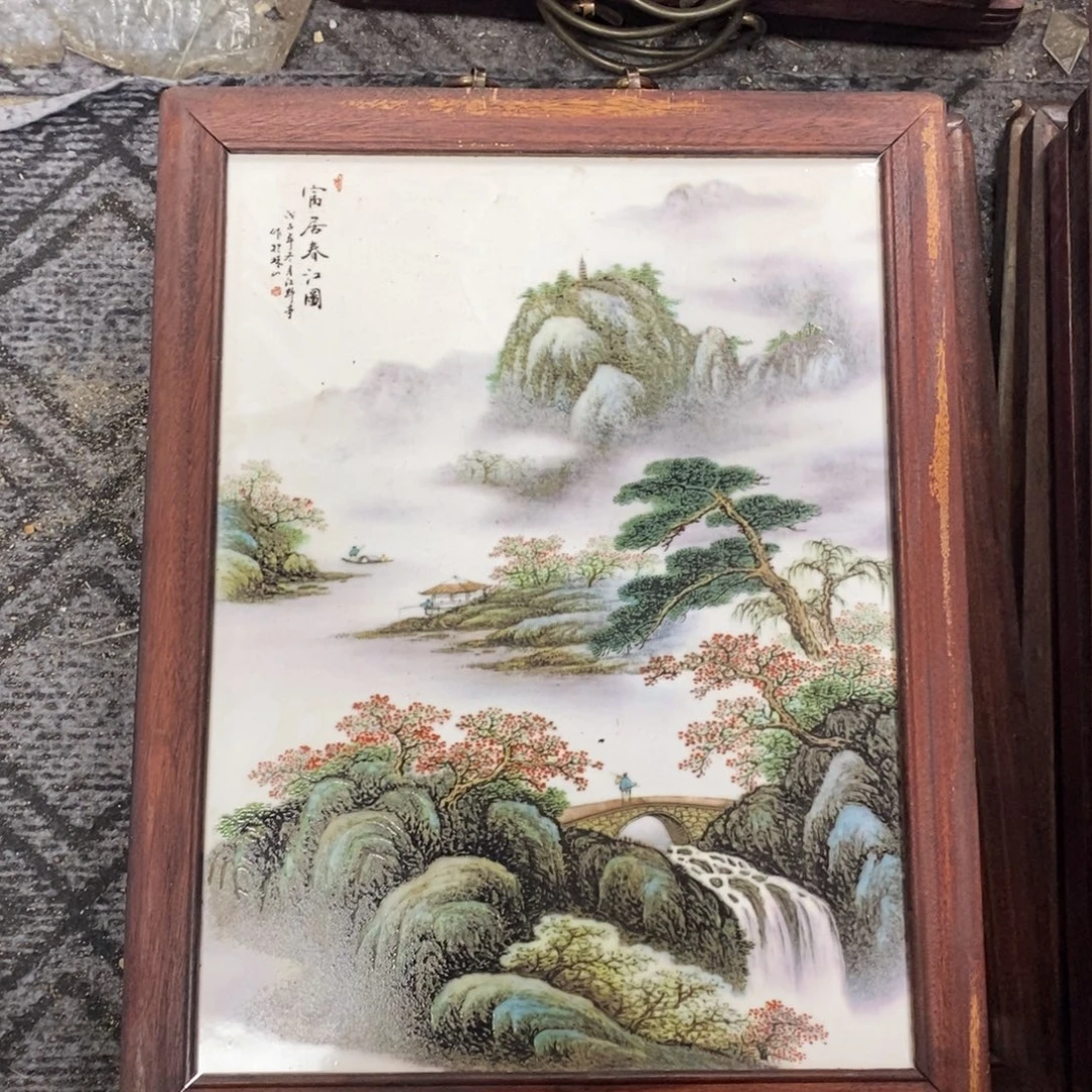 瓷37*28*1景德镇瓷板画柴窑烧制