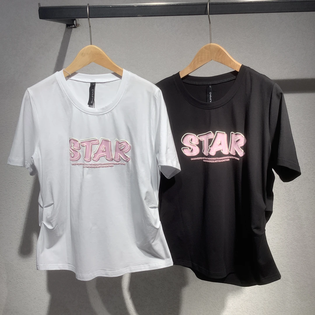 水淼199体恤0397短款T恤圆领常规款