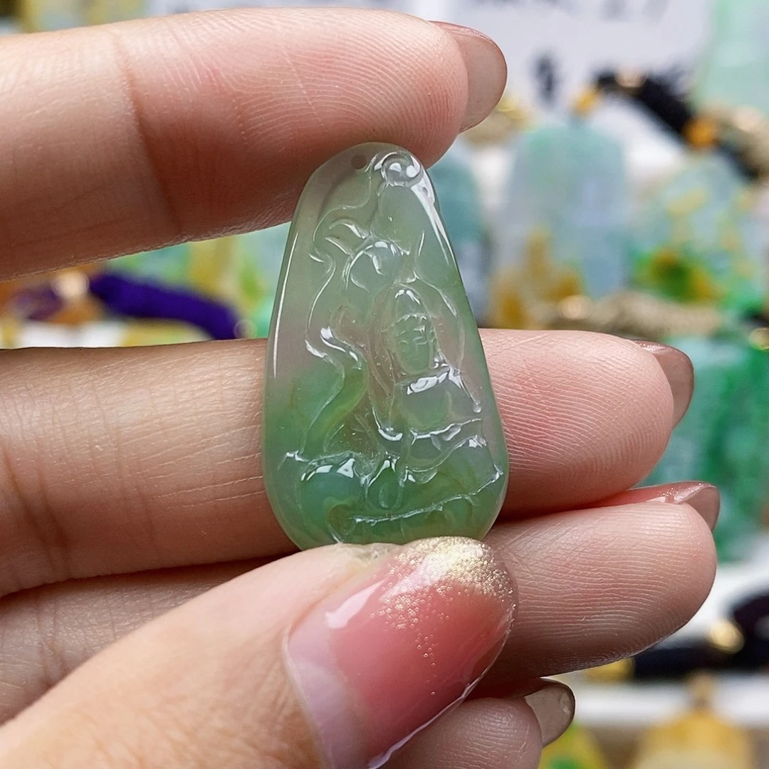 翡翠未镶嵌颈饰天然翡翠A货