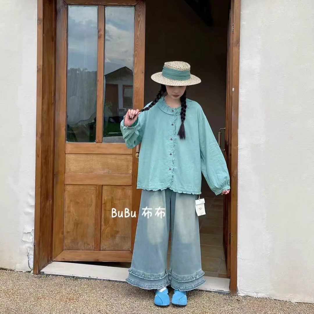 BuBu#256115#日系木耳边衬衣