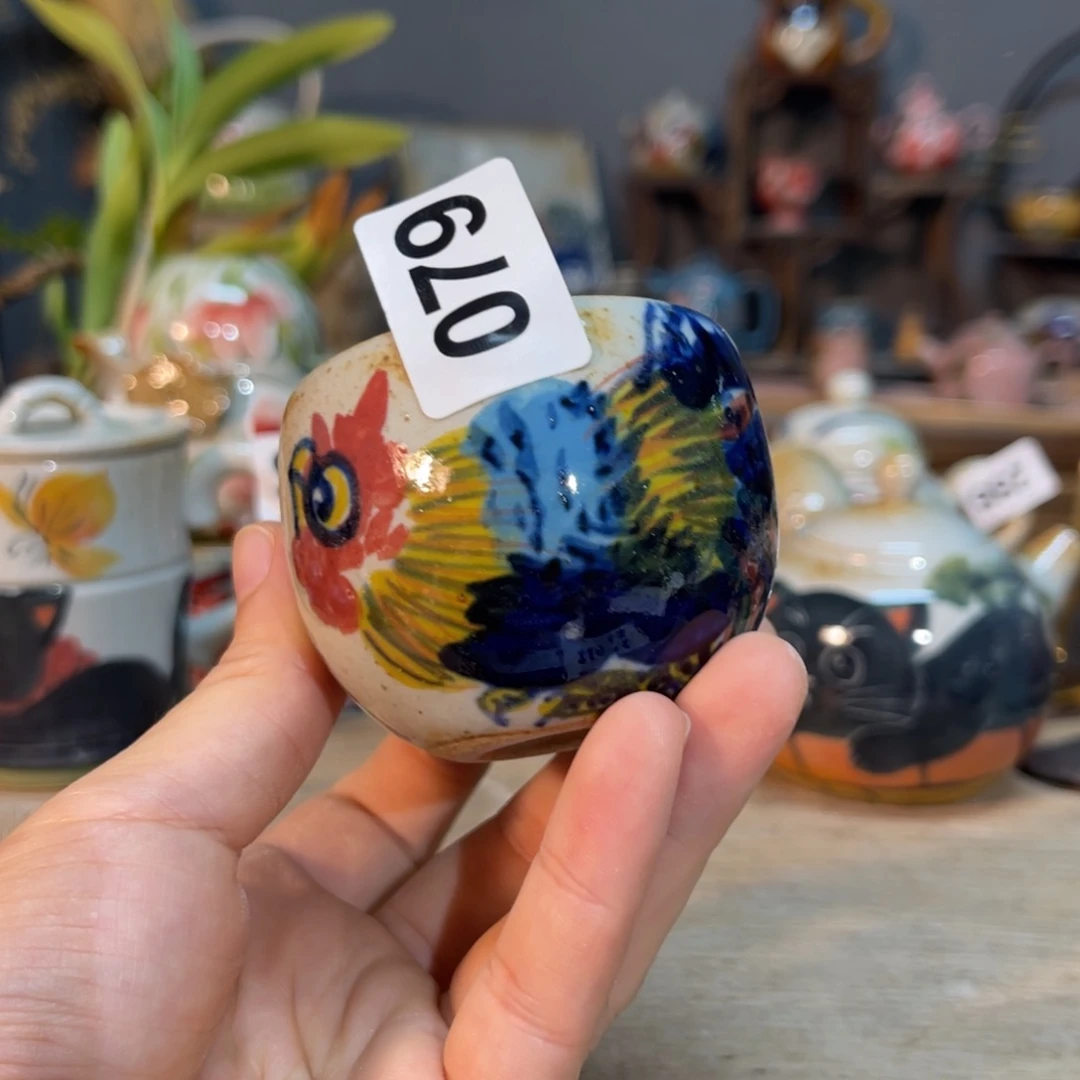 壶素浅陶瓷手工手绘