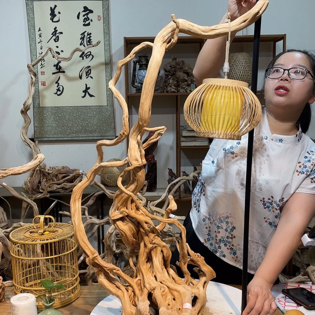 香榧木杜鹃根根艺摆件