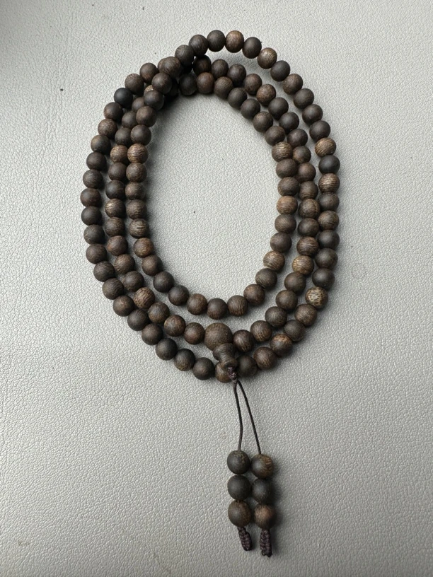 WSK08-奇楠沉香手串沉水06圆珠多圈多样性发1