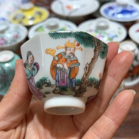 手绘茶杯盖碗陶瓷