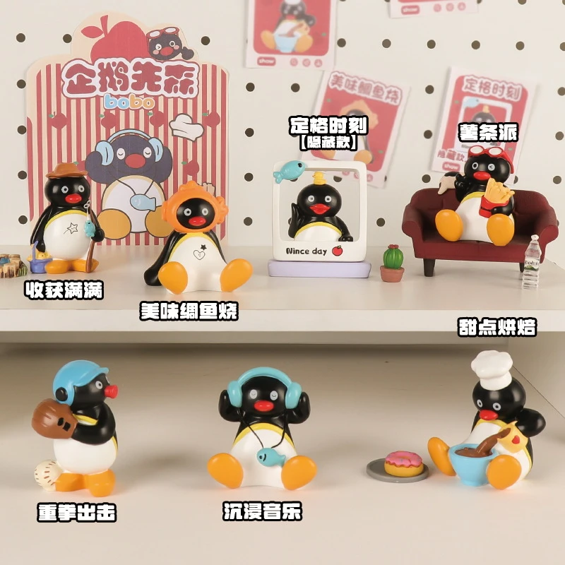 【拆盒】企鹅先生bobo蜡笔盲盒潮玩手办直播周边摆件公仔玩具手表