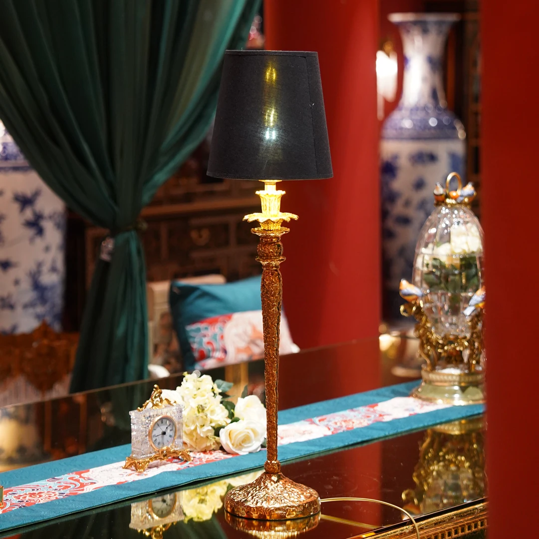 【本尼家】T167法式全铜台灯卧室床头客厅书房轻奢创意灯装饰摆件