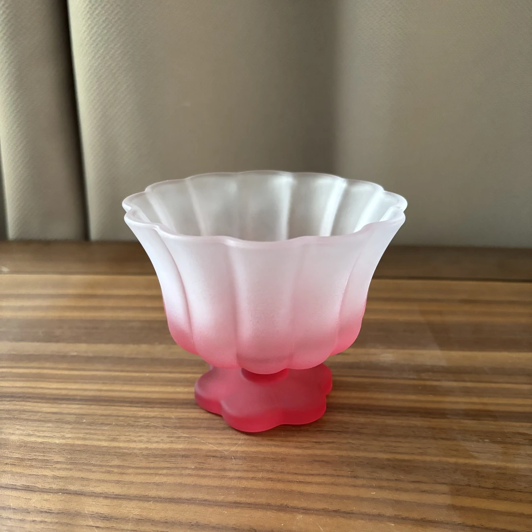【白桃高足杯】茶具茶器