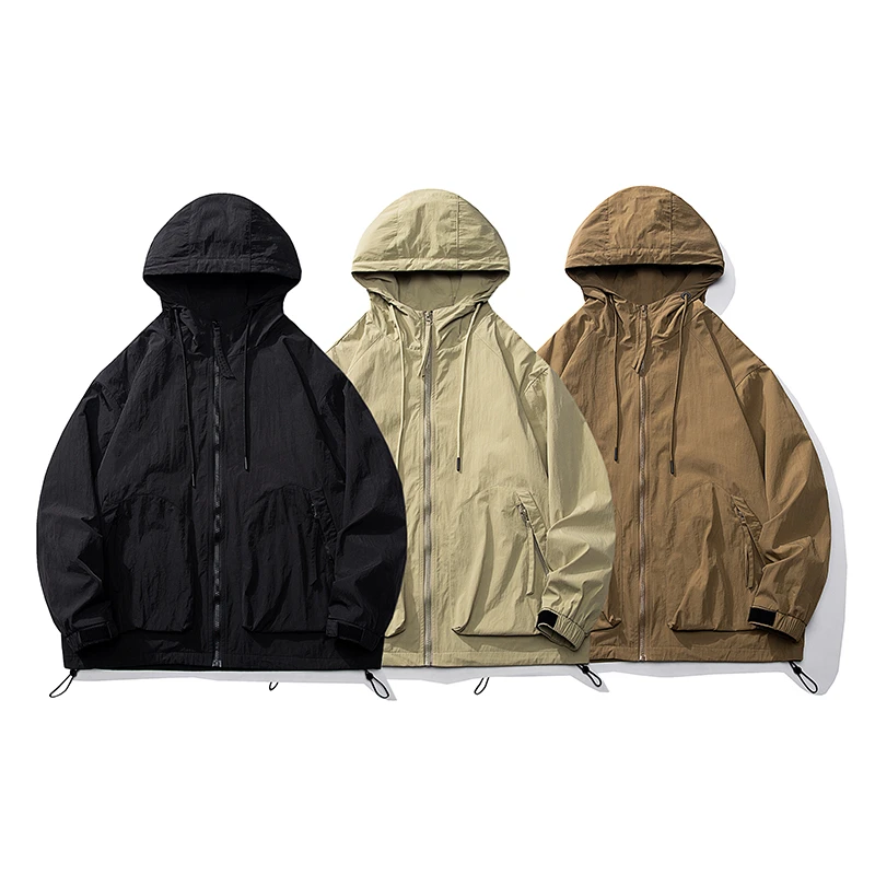 BINMANSEN宾曼森拉链外套男女春秋潮牌宽松休闲连帽夹克7017